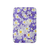 カラフルヴィンテージ：シームレスフラワーパターン バスマット (正面縦)