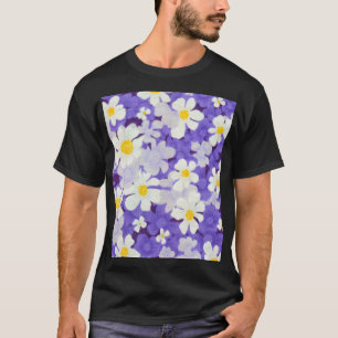 カラフルヴィンテージ:シームレスフラワーパターン Tシャツ