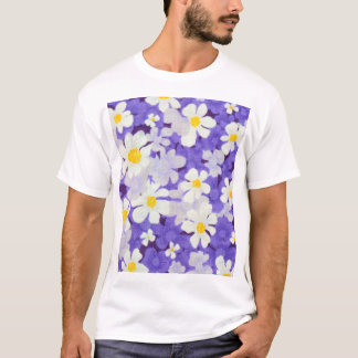 カラフルヴィンテージ:シームレスフラワーパターン Tシャツ