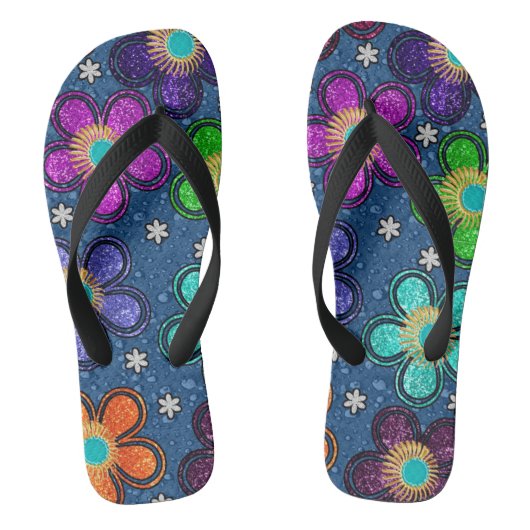 カラフル一対のビーチサンダル ビーチサンダル (フットベッド)