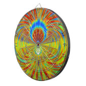 カラフル万華鏡のように千変万化するパターンアートプリント ダーツボード (正面右)