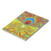 カラフル万華鏡のように千変万化するパターンアートプリント ノートパッド (回転)