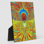 カラフル万華鏡のように千変万化するパターンアートプリント フォトプラーク (側面)