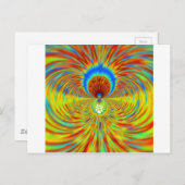 カラフル万華鏡のように千変万化するパターンアートプリント ポストカード (正面/裏面)