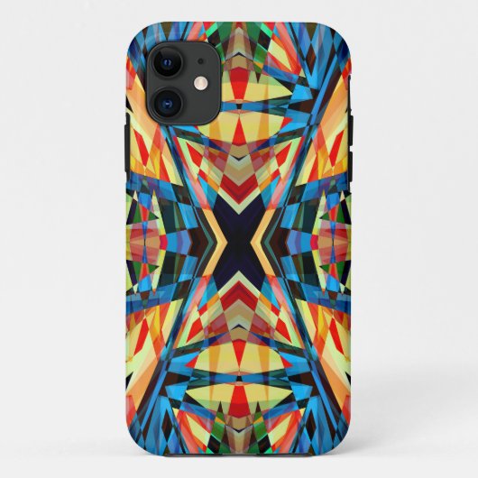 カラフル万華鏡のように千変万化するパターン回路背景 Case-Mate iPhoneケース (裏面)