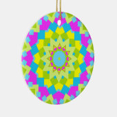 カラフル万華鏡のように千変万化するパターン012 セラミックオーナメント (右)