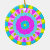 カラフル万華鏡のように千変万化するパターン014 セラミックオーナメント (正面)