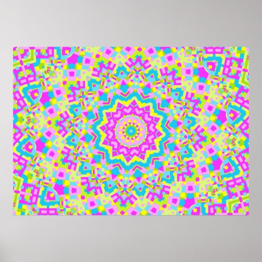 カラフル万華鏡のように千変万化するパターン04 ポスター (正面)
