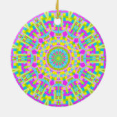 カラフル万華鏡のように千変万化するパターン05 セラミックオーナメント (裏面)