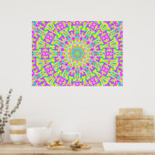 カラフル万華鏡のように千変万化するパターン05 ポスター (キッチン)