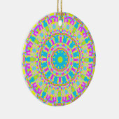 カラフル万華鏡のように千変万化するパターン06 セラミックオーナメント (右)