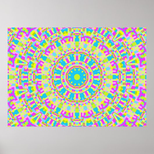 カラフル万華鏡のように千変万化するパターン06 ポスター (正面)