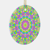 カラフル万華鏡のように千変万化するパターン07 セラミックオーナメント (右)