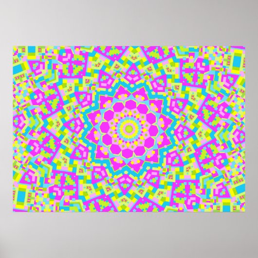 カラフル万華鏡のように千変万化するパターン09 ポスター (正面)