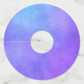 カラフル三日月のかわいらし顔抽象芸術の形状 ワイングラスタグ (裏面)