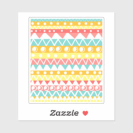 カラフル三角形と円 シール