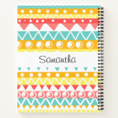 カラフル三角形と円 ノートブック (裏面)