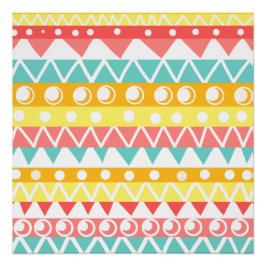 カラフル三角形と円 ポスター