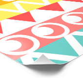 カラフル三角形と円 ポスター (コーナー)