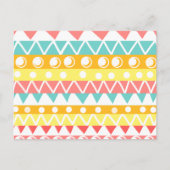 カラフル三角形と円 ポストカード (正面)