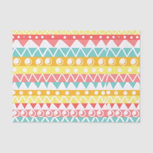 カラフル三角形と円 薄葉紙 (正面)