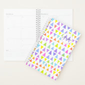 カラフル三角形の水の色パターン プランナー手帳 (ディスプレー)