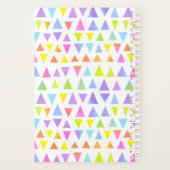 カラフル三角形の水の色パターン プランナー手帳 (裏面)