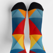 カラフル三角形の背景 ソックス (上部)