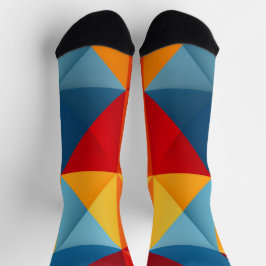 カラフル三角形の背景 ソックス