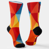 カラフル三角形の背景 ソックス (傾斜あり)