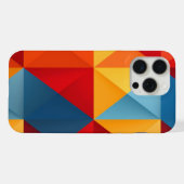 カラフル三角形の背景 iPhoneケース (裏面横)