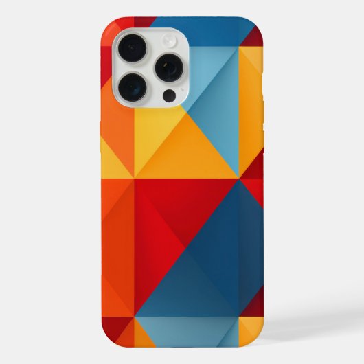 カラフル三角形の背景 iPhoneケース (裏面)