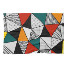 カラフル三角形ジオメトリパターン