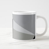 カラフル三角形パターンデザイン ジャンボコーヒーマグカップ (右)