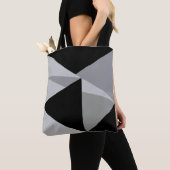 カラフル三角形パターンデザイン トートバッグ (クローズアップ)