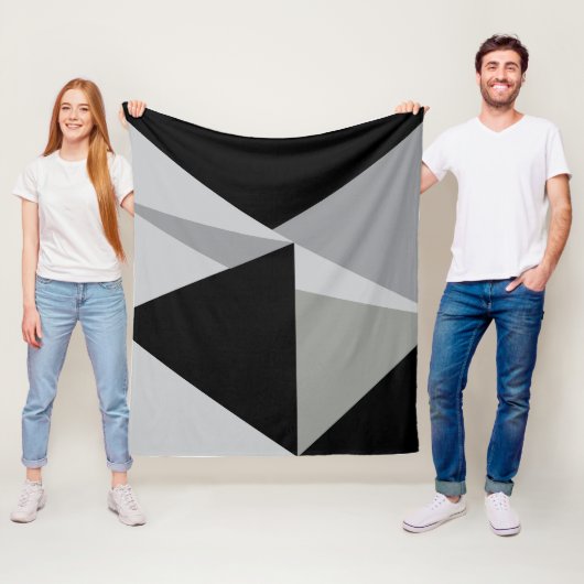 カラフル三角形パターンデザイン フリースブランケット (インサイチュ)