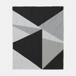 カラフル三角形パターンデザイン フリースブランケット