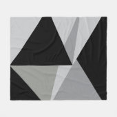 カラフル三角形パターンデザイン フリースブランケット (正面(横))