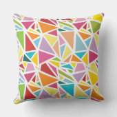 カラフル三角形パターン2 クッション (裏面)