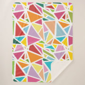 カラフル三角形パターン2 シェルパブランケット (正面)