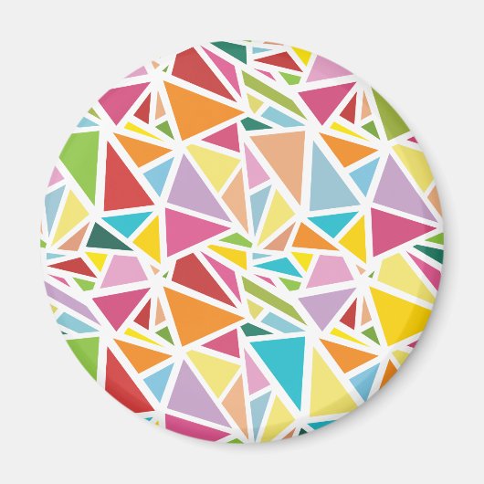 カラフル三角形パターン2 マグネット (正面)