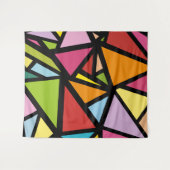 カラフル三角形パターン3 タペストリー (正面(横))