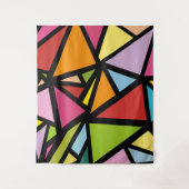 カラフル三角形パターン3 タペストリー (正面)