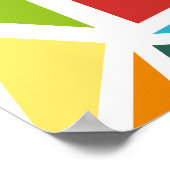 カラフル三角形パターン4 ポスター (角)