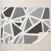 カラフル三角形パターン5 シェルパブランケット (正面(横))