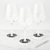 カラフル三角形パターン6 ワイングラスタグ (セット)