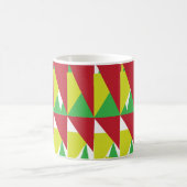 カラフル三角形パターン コーヒーマグカップ (中央)