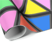 カラフル三角形 – ゲーム鮮やかをテーマにしたパターン ラッピングペーパー (ロールコーナー)