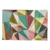カラフル三角形、抽象芸術幾何形状。 枕カバー (裏面)