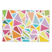 カラフル三角形 枕カバー (裏面)